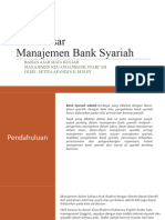 Pola Dasar Manajemen Bank Syariah