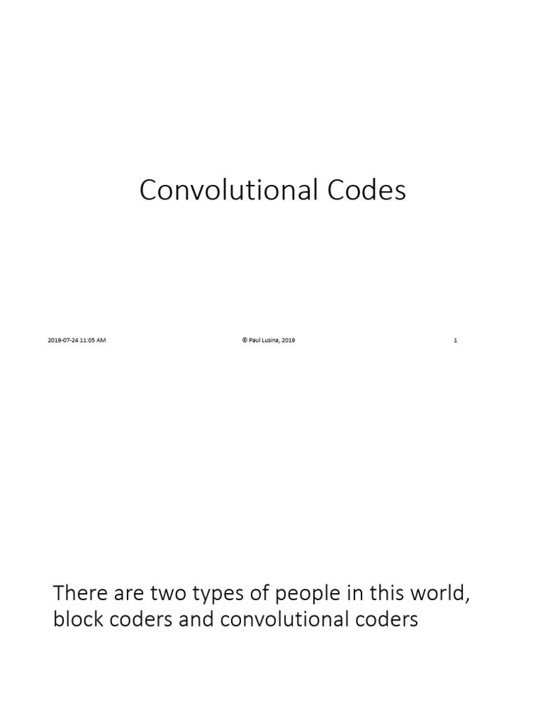 ECEVSP L04b Convolution Codes Examples | PDF