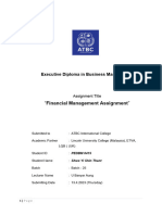 Financial Management Assignment 