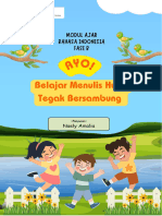 Modul Ajar Bahasa Indonesia - Belajar Menulis Huruf Tegak Bersambung - Fase B