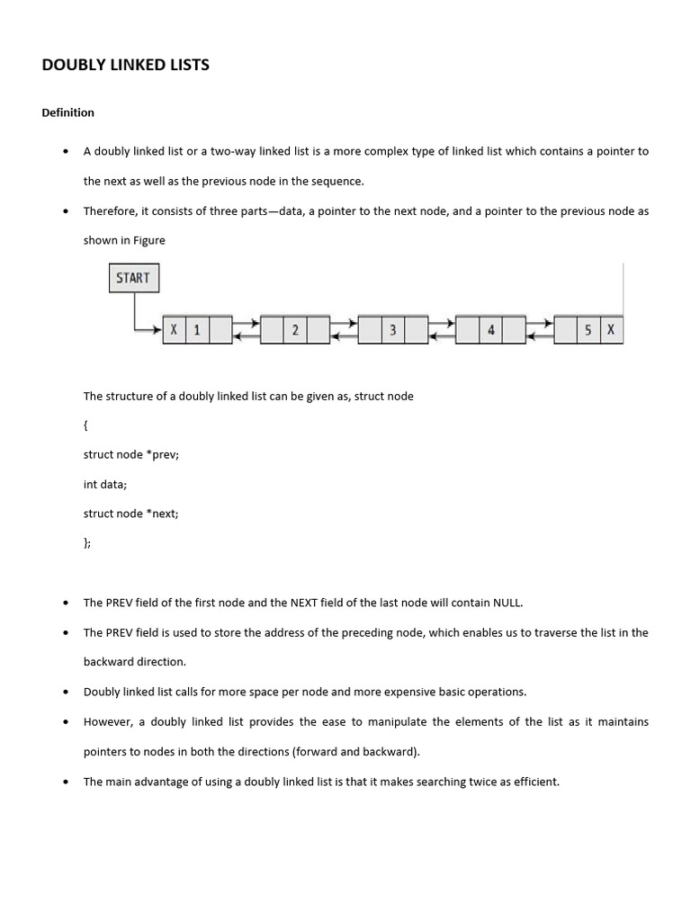 Double Linked List | PDF | Pointer (Computer Programming) | Software ...