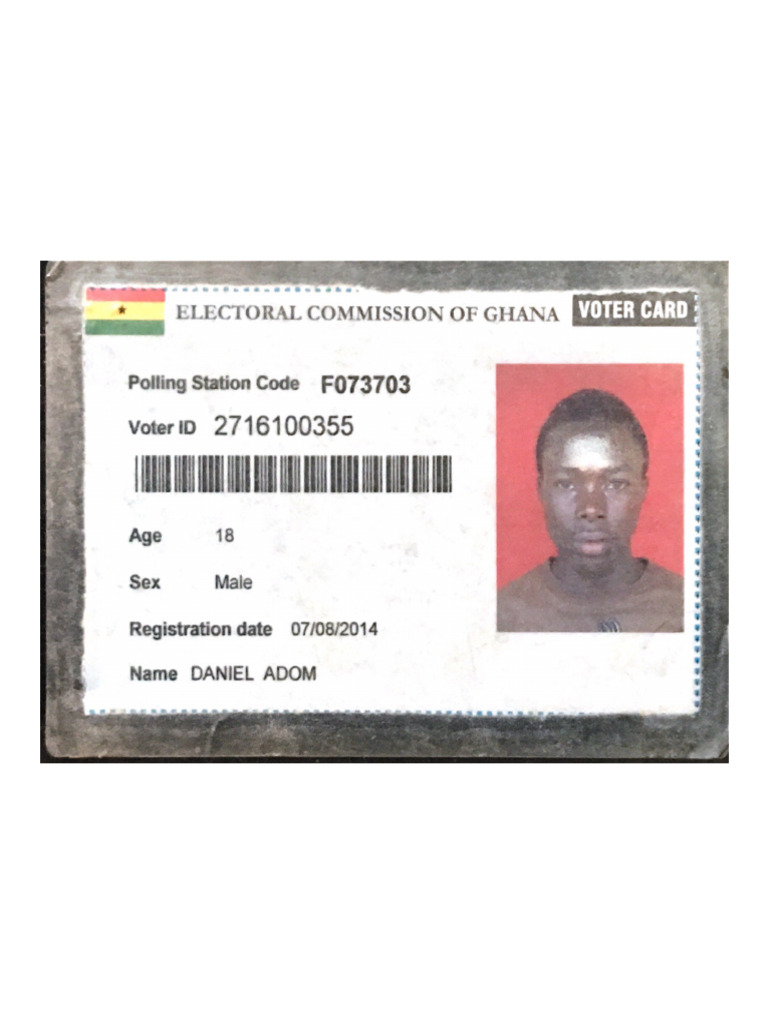 Electoral Commission of Ghana Voter Card | PDF