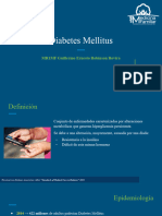 Diabetes Mellitus: MR1MF Guillermo Ernesto Robinson Rovira