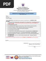 Requirements Appointment CSC Reclassification