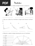 MEDIDAS DE COMPRIMENTO - ÂNGULOS