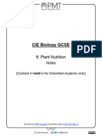 Plant Nutrition Summary Notes