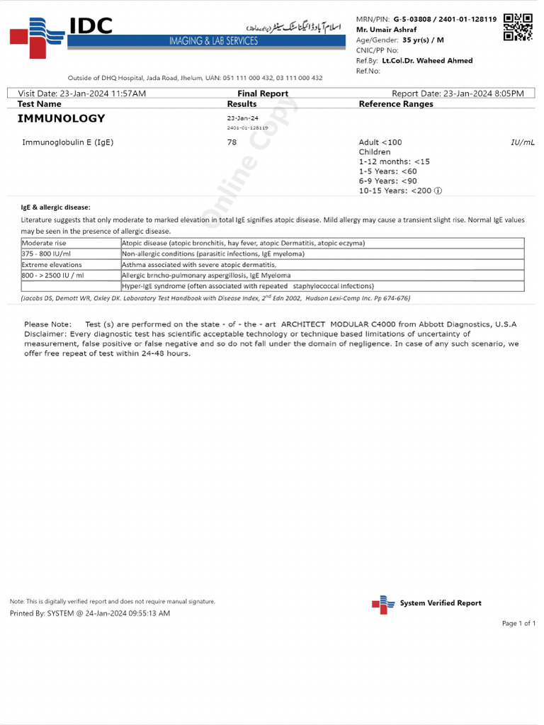 Patient Report PDF | PDF
