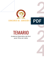 Temario: Concurso de Admisión 2024