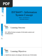 ISYS6697 - W1A - Introduction To Information Systems