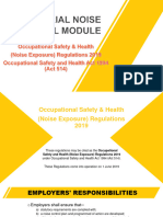 DOSH Noise Exposure Regulations 2019