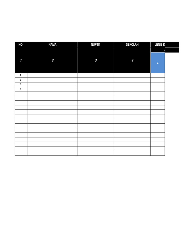 Contoh Format Pemutahiran Data 2023 | PDF