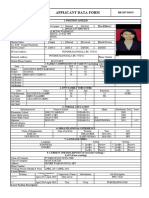 Applicant Data Form - 2023