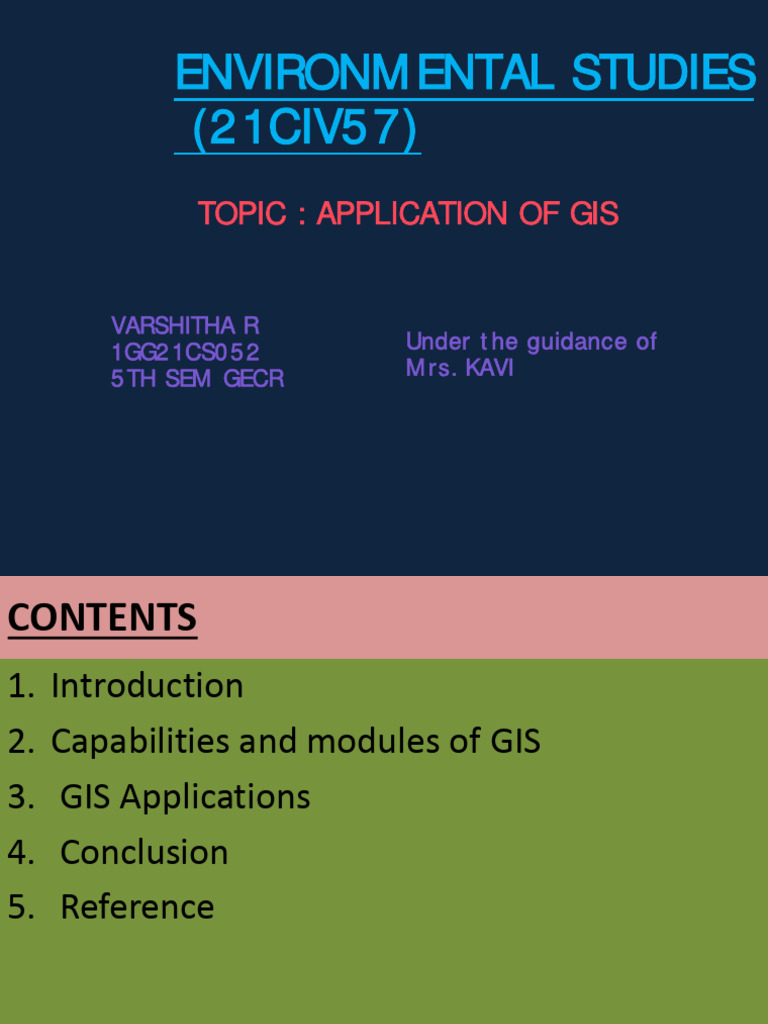 GIS Applications in Environmental Studies | PDF | Geographic ...