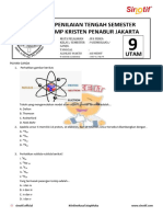 Penabur Kowis - 9 - Struktur Atom Dan Listrik Statis - (PTS) - Soal Siswa - Iis