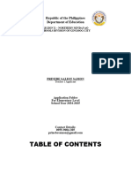 DEPED TABLE OF CONTENTS