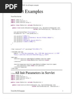 Examples for Servlets concepts