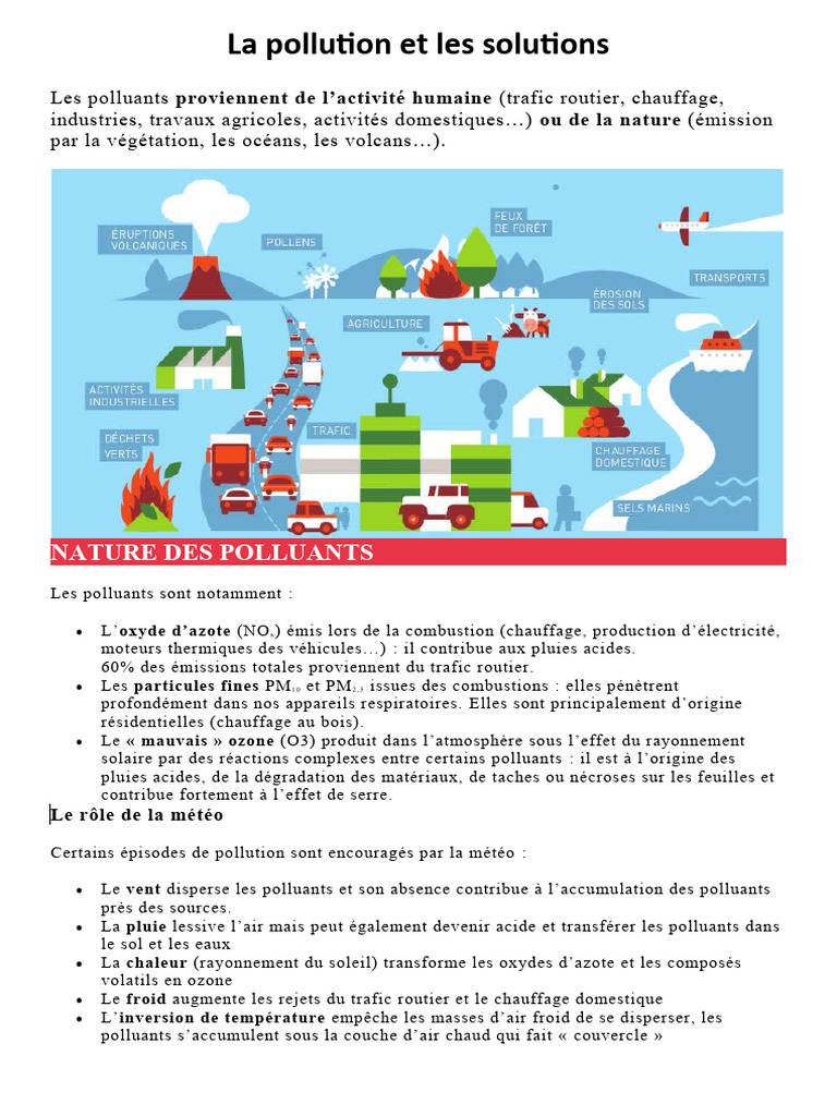 Solutions contre la pollution environnementale | PDF | Pollution de l ...