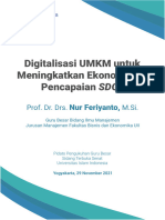 Prof. Dr. Drs. Nur Feriyanto Digitalisasi UMKM Untuk Meningkatkan Ekonomi Dan Pencapaian SDGs 1