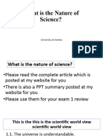 Lecture 1 - The Nature of Science