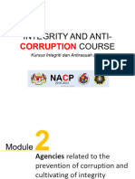 Notes 2 - Agencies Related To The Prevention of Corruption and Cultivating of Integrity