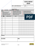 WI HSE 018 (Scaffolding Inspection Checklist) Issue 1.0