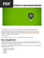 Mongodb Atlas Setting Up Using Managed Mongodb