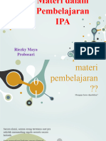 Pengintegrasian Materi Pembelajaran IPA