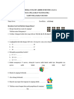 SOAL REMEDIAL SUMATIF AKHIR SEMESTER 1 Mata Pelajaran Matematika