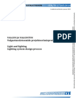 CEN - TS 17165 - 2018 Valgustussüsteemide Projekteerimisprotsess