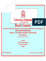 Result Gazette: University of Jammu