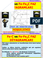 Fe-C ve Fe-Fe 3 C FAZ DİYAGRAMLARI