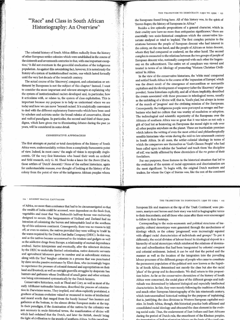 Neville alexander race and class in south african historiography pdf