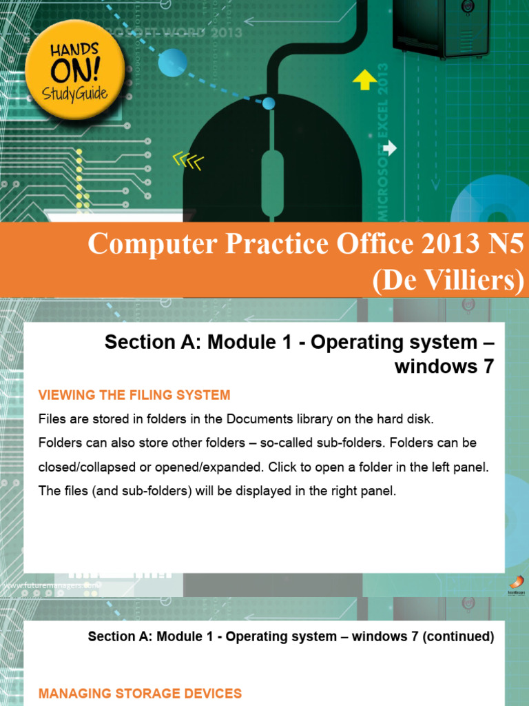 N5 Computer Guide Practice de Villiers | PDF