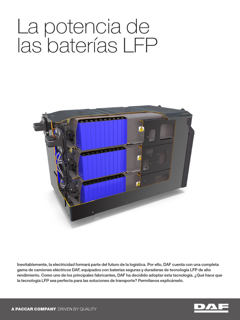 ES 544872 DAF Infosheet Infosheet LFP Battery v6 PDF Batería de