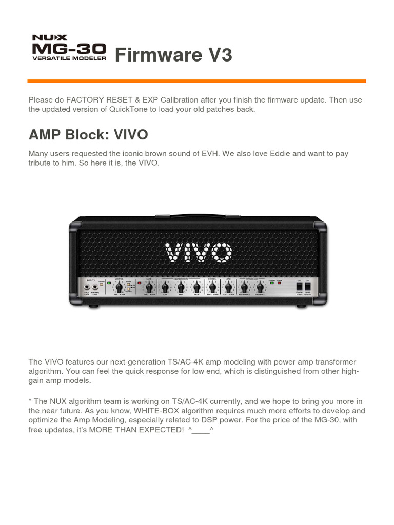 MG-30 Firmware V3 Release Notes | PDF | Backup | Information And ...