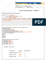 Lista de Exercícios Ácidos e Bases Inorgânicas