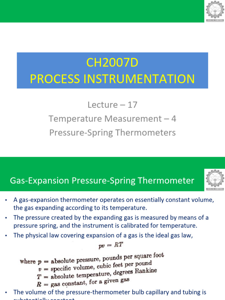 Pi Lecture 17 Pdf Thermometer Thermal Expansion