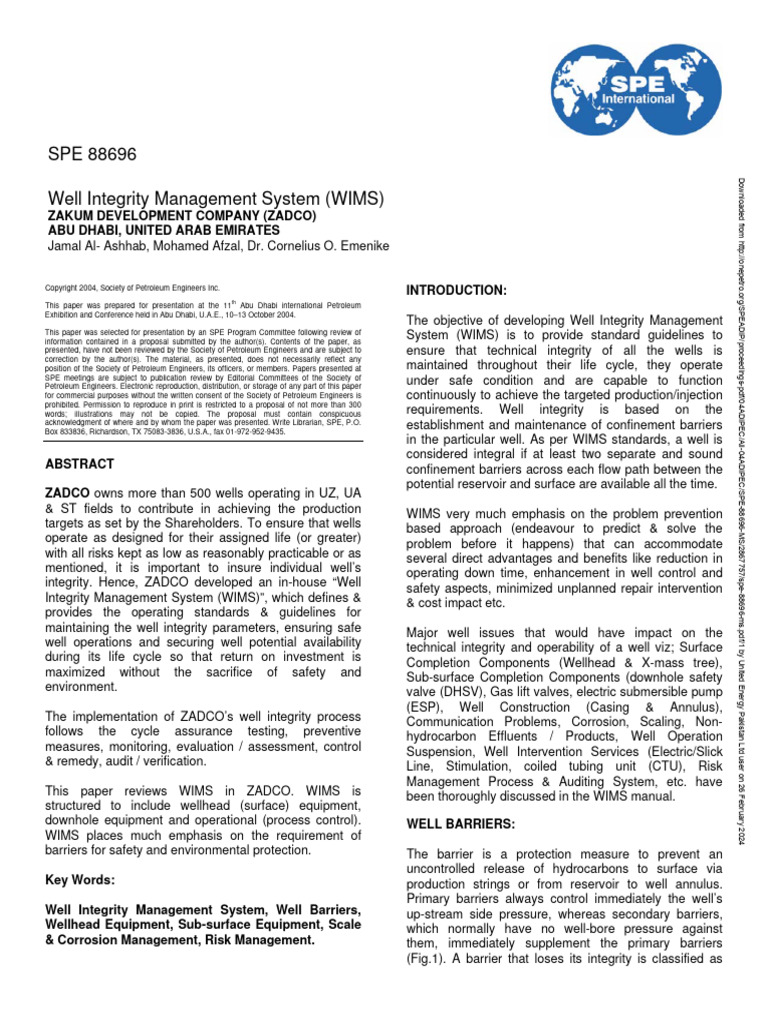 Spe 88696 Ms | PDF