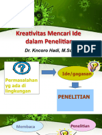 Kreativitas Mencari Ide Dalam Penelitian