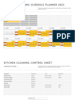 Cleaning Sheet Schedule 2023