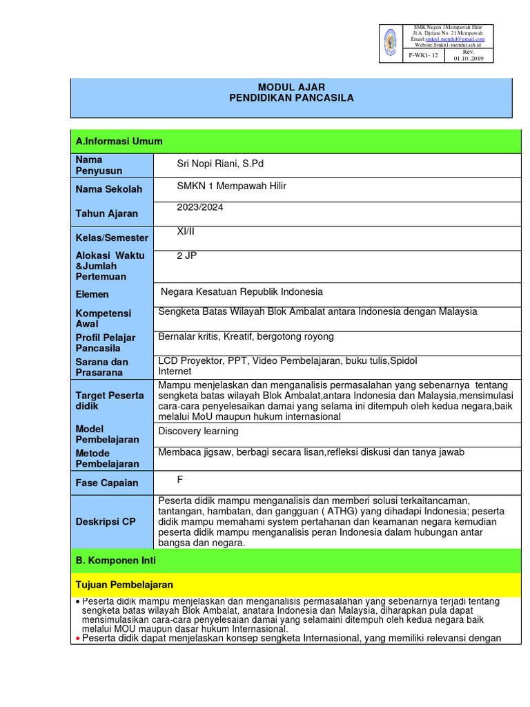 Modul Observasi Sri Nopi Riani, S.PD | PDF