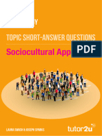 01 IB Psychology Topic SAQs Sociocultural Approach Digital Download