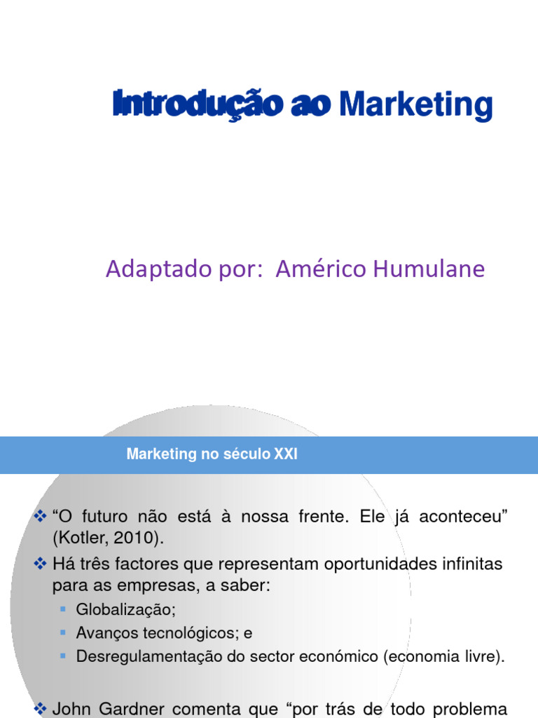 Introdução ao Marketing Moderno | PDF | Marketing | Segmentação de mercado