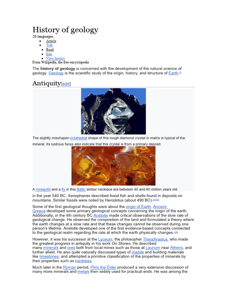 4 - History of Geology | Download Free PDF | Plate Tectonics | Geology