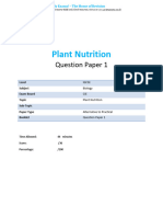 6.1 Plant Nutrition CIE IGCSE Biology Practicals QP
