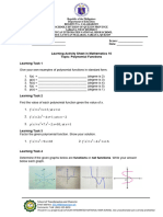 Week 1 Activity in Polynomial Functions