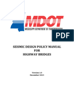 MDOT Seismic Design Policy Manual For Highway Bridges