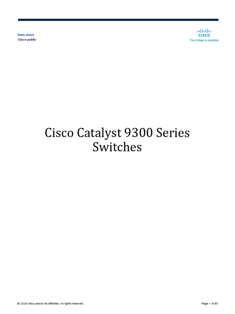 NB 06 Cat9300 Ser Data Sheet Cte en | PDF | I Pv6 | Computer Network