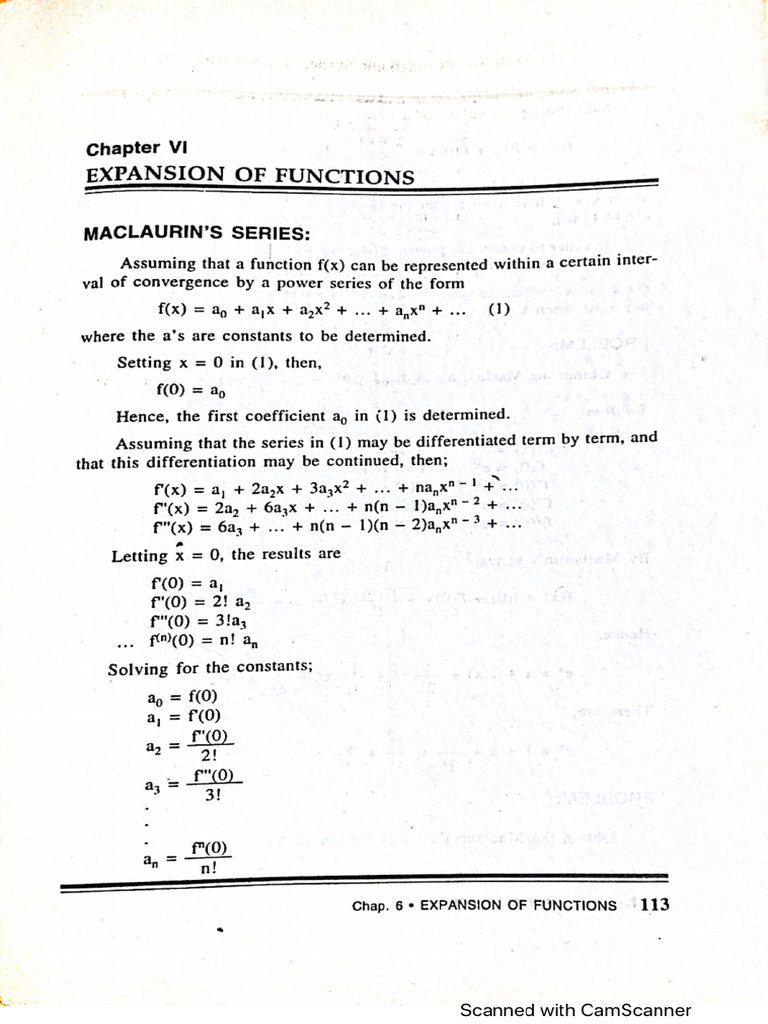 Ee Math - Chapter 6 - Expansion of Funct | PDF
