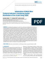 Overall Dynamic Optimization of Metal Mine Technical Indicators Considering Spatial Distribution of Ore Grade Using AADE